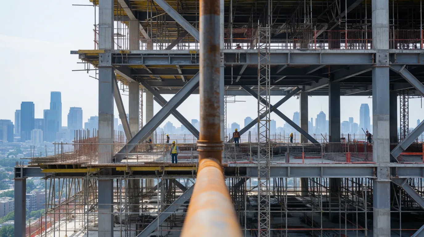 Structural steel framework